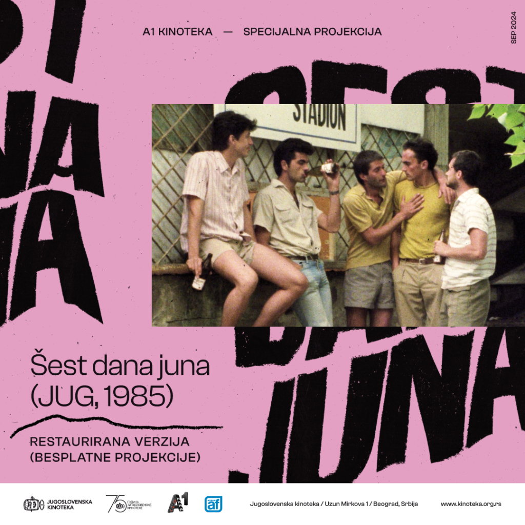 Premijera restaurisanog &sbquo;&sbquo;&Scaron;est dana juna&rsquo;&rsquo; u okviru A1 Кinoteka letnjeg bioskopa
