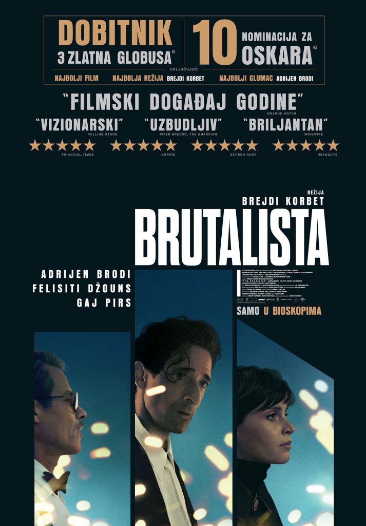 Hvaljeni film &bdquo;Brutalista&ldquo; uskoro u srpskim bioskopima