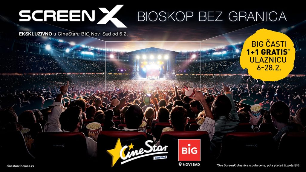 Nova bioskopska tennologija ScreenX stiže u Srbiju, u novosadski CineStar