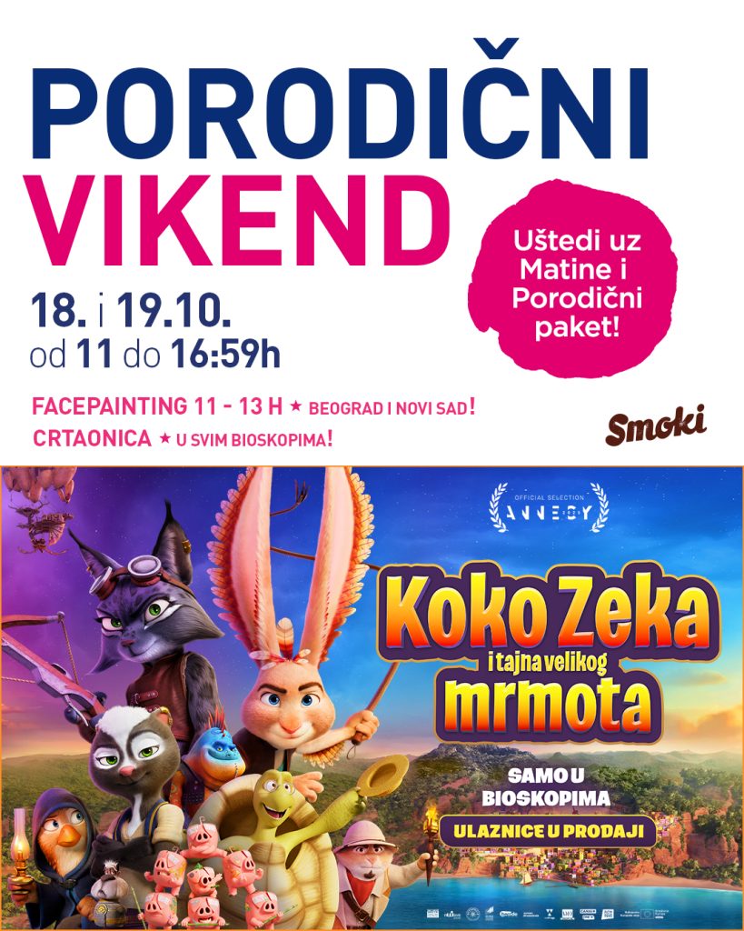 Porodični vikend u bioskopima uz film &bdquo;Koko Zeka i tajna velikog mrmota&ldquo;, igre i druženje sa glumcima