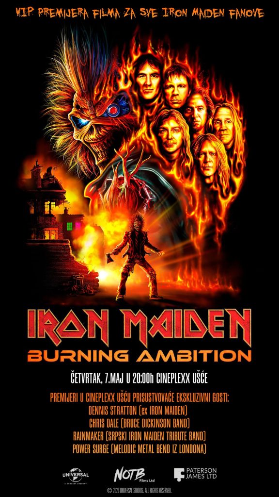 Spektakularna beogradska premijera rokumentarca &bdquo;IRON MAIDEN: BURNING AMBITION&ldquo; u četvrtak, 7. maja