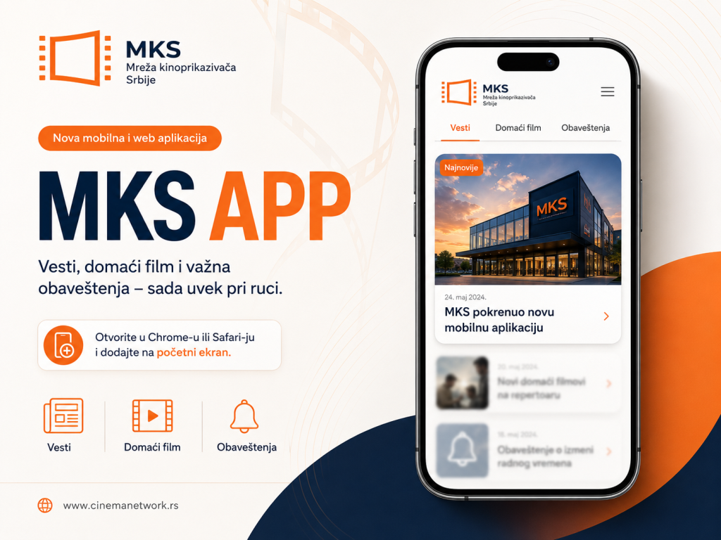 MKS na telefonu: pokrenuta mobilna aplikacija Mreže kinoprikazivača Srbije