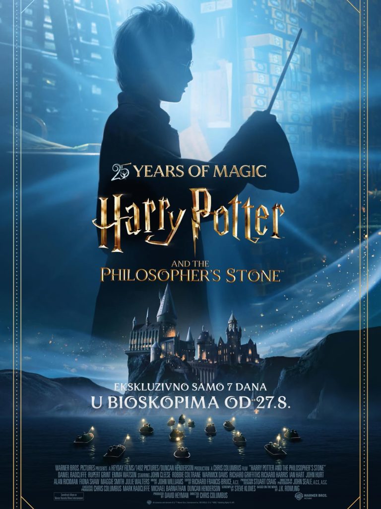 25 godina magije Harija Potera u Concept Cinema i CineStar bioskopima od 27. avgusta &ndash; Hari Poter i Kamen mudrost