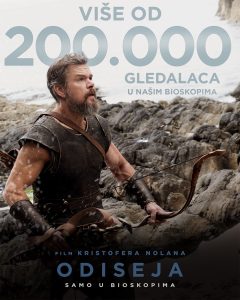 Više od 200,000 ljudi u bioskopima Srbije pogledalo Nolanovu „Odiseju“