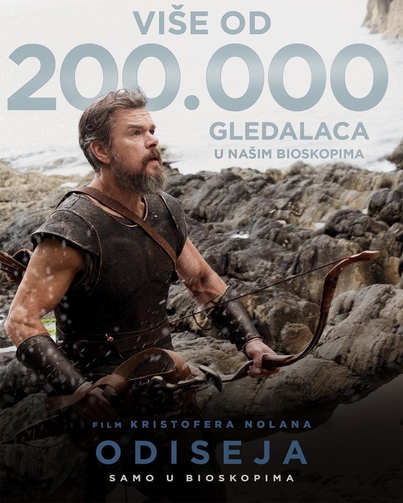 Vi&scaron;e od 200,000 ljudi u bioskopima Srbije pogledalo Nolanovu &bdquo;Odiseju&ldquo;